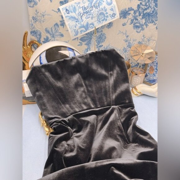 🆕 BRONX & BANCO 🧿 NWOT Florentina Corset Gown, Black Velvet, Sz L US 8 - Picture 2 of 15